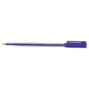 Długopis MICRON 0,7 mm, obudowa przezroczysta, niebieski